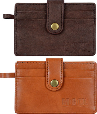

Mogoul Men Brown, Tan Genuine Leather Card Holder(5 Card Slots), Brwntanpumcw201801