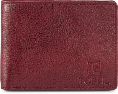 

Toffil Men Maroon Genuine Leather, Canvas Wallet(6 Card Slots), Maroon brown