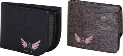 

Martell Men Brown Artificial Leather Wallet(4 Card Slots), Black