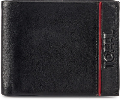 

Toffil Men Black Genuine Leather, Canvas Wallet(2 Card Slots)