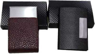 

SAWAY Men Black Artificial Leather Card Holder(20 Card Slots)