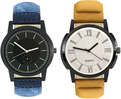 

CelAura 415-419 Stylish New Collection Combo Watch With Round Dial And Leather Strap Watch - For Men