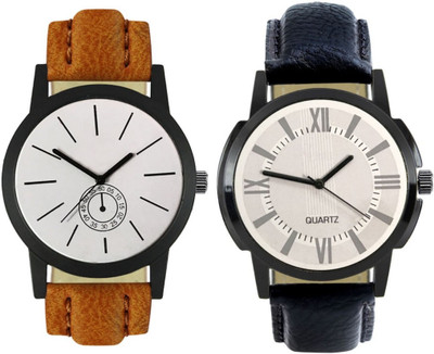 

CelAura 412-418 Stylish New Collection Combo Watch With Round Dial And Leather Strap Watch - For Men