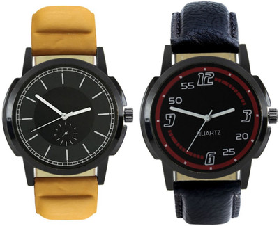 

CelAura 414-423 Stylish New Collection Combo Watch With Round Dial And Leather Strap Watch - For Men