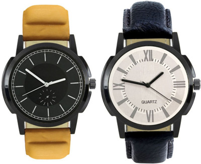 

CelAura 414-418 Stylish New Collection Combo Watch With Round Dial And Leather Strap Watch - For Men