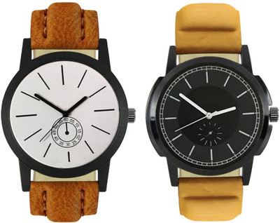 

Elife 412-414 Stylish New Collection Combo Watch With Round Dial And Leather Strap Watch - For Men