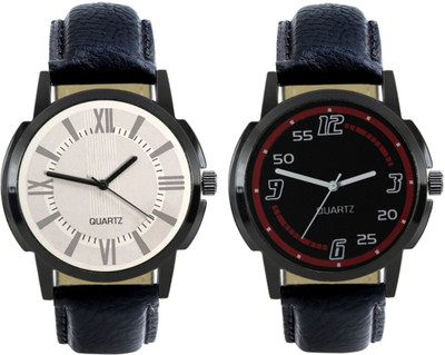 

CelAura 418-423 Stylish New Collection Combo Watch With Round Dial And Leather Strap Watch - For Men