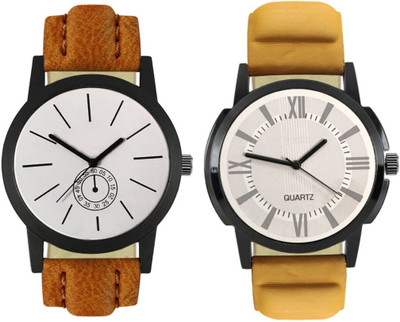 

CelAura 412-419 Stylish New Collection Combo Watch With Round Dial And Leather Strap Watch - For Men