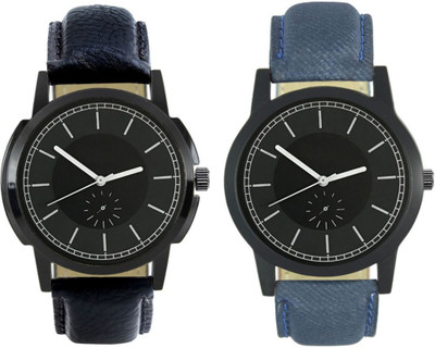 

E-SMART 413-416 Stylish New Collection Combo Watch With Round Dial And Leather Strap Watch - For Men
