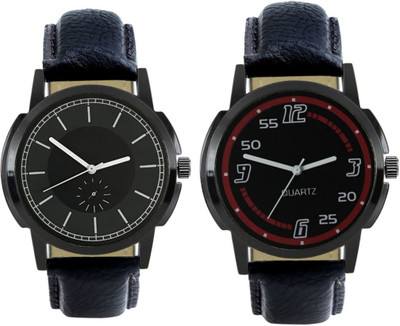 

E-SMART 413-423 Stylish New Collection Combo Watch With Round Dial And Leather Strap Watch - For Men