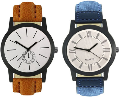 

CelAura 412-420 Stylish New Collection Combo Watch With Round Dial And Leather Strap Watch - For Men