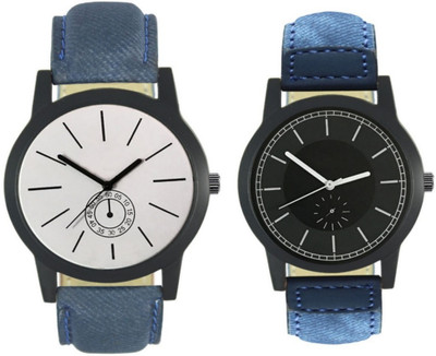 

Elife 411-415 Stylish New Collection Combo Watch With Round Dial And Leather Strap Watch - For Men