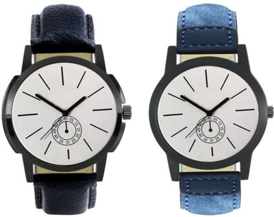 

Elife 408-410 Stylish New Collection Combo Watch With Round Dial And Leather Strap Watch - For Men