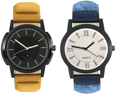 

Elife 414-420 Stylish New Collection Combo Watch With Round Dial And Leather Strap Watch - For Men