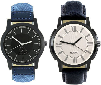 

E-SMART 415-418 Stylish New Collection Combo Watch With Round Dial And Leather Strap Watch - For Men