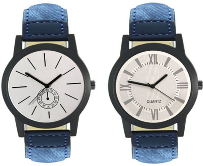 

Elife 410-420 Stylish New Collection Combo Watch With Round Dial And Leather Strap Watch - For Men