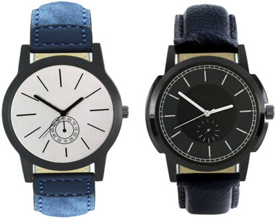 

CelAura 410-413 Stylish New Collection Combo Watch With Round Dial And Leather Strap Watch - For Men