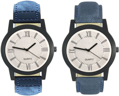 

Elife 420-421 Stylish New Collection Combo Watch With Round Dial And Leather Strap Watch - For Men