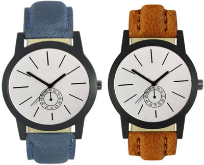 

CelAura 411-412 Stylish New Collection Combo Watch With Round Dial And Leather Strap Watch - For Men