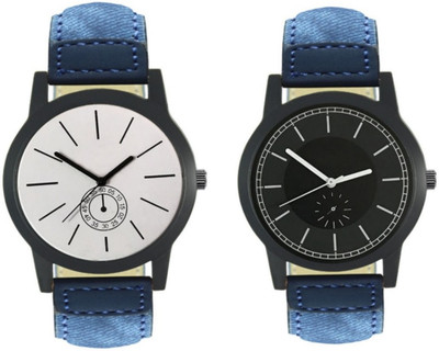 

Elife 410-415 Stylish New Collection Combo Watch With Round Dial And Leather Strap Watch - For Men