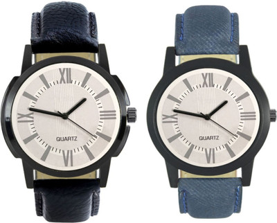 

Elife 418-421 Stylish New Collection Combo Watch With Round Dial And Leather Strap Watch - For Men