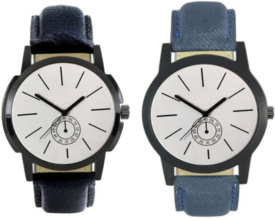

Elife 408-411 Stylish New Collection Combo Watch With Round Dial And Leather Strap Watch - For Men