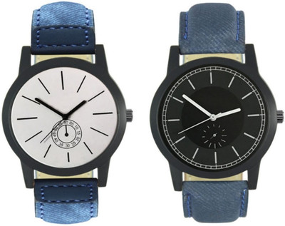

Elife 410-416 Stylish New Collection Combo Watch With Round Dial And Leather Strap Watch - For Men