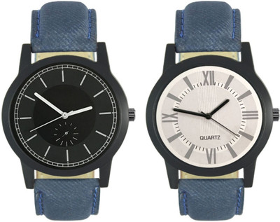 

E-SMART 416-421 Stylish New Collection Combo Watch With Round Dial And Leather Strap Watch - For Men