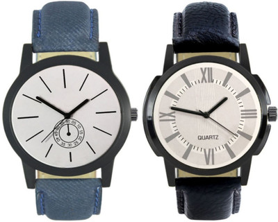 

CelAura 411-418 Stylish New Collection Combo Watch With Round Dial And Leather Strap Watch - For Men