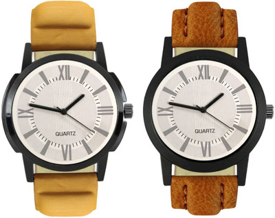 

CelAura 419-422 Stylish New Collection Combo Watch With Round Dial And Leather Strap Watch - For Men