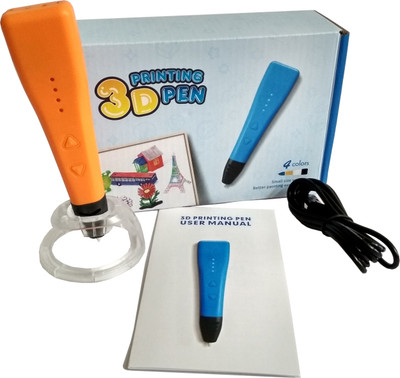 

BucketBolt New 3D Printing Pen with USB Chord. Works with Power Banks, Laptop usb port, Mobile Chargers. Useful in School Projects, Arts and Crafts, Hobby Ideas. Orange Color