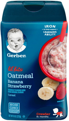 Buy Gerber Baby Food Lil Bits Oatmeal Banana Strawberry Baby Cereal 227g Cereal 227 G 8 Months On Flipkart Paisawapas Com