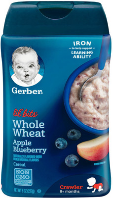 gerber lil bits whole wheat apple blueberry cereal