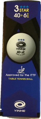 

Yinhe 3 star 40+ table tennis Table Tennis Ball(Pack of 6, White)