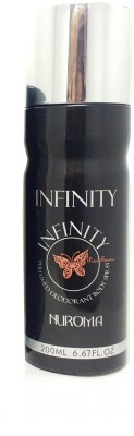 NUROMA INFINITY BLACK Deodorant Spray  -  For Men(200 ml)