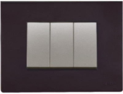 

VIHAN 3 Module Joy Glossy Cocoa Color Plate Switch 20 Three Way Electrical Switch(Pack of 1 Number of Switches - 3)