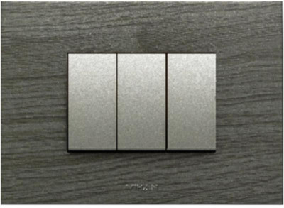 

VIHAN 3 Module F-ONE Carbon Venge Wood Color Plate Switch 20 Three Way Electrical Switch(Pack of 1 Number of Switches - 3)