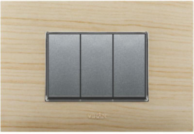 

VIHAN 3 Module Forza Wooded Sand Color Plate Switch 20 Three Way Electrical Switch(Pack of 1 Number of Switches - 3)