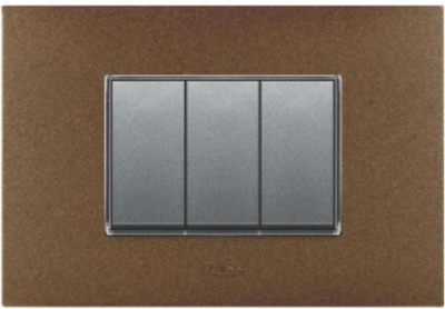 

VIHAN 3 Module Forza Metallic Dakota Copper Color Plate Switch 20 Three Way Electrical Switch(Pack of 1 Number of Switches - 3)