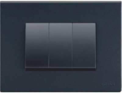 

VIHAN 3 Module Joy Metallic Velvet Black Color Plate Switch 20 Three Way Electrical Switch(Pack of 1 Number of Switches - 3)