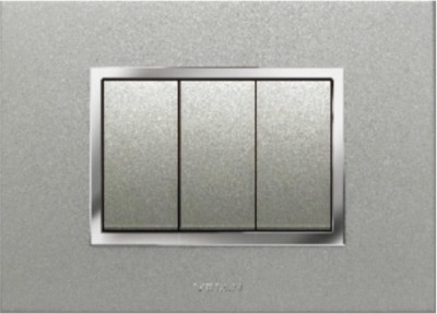 

VIHAN 3 Module F-ONE+ Metallic Graphite Color Plate Switch 20 Three Way Electrical Switch(Pack of 1 Number of Switches - 3)