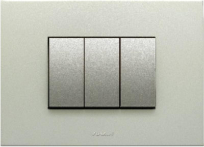 

VIHAN 3 Module F-ONE Metallic Two One Color Plate Switch 20 Three Way Electrical Switch(Pack of 1 Number of Switches - 3)