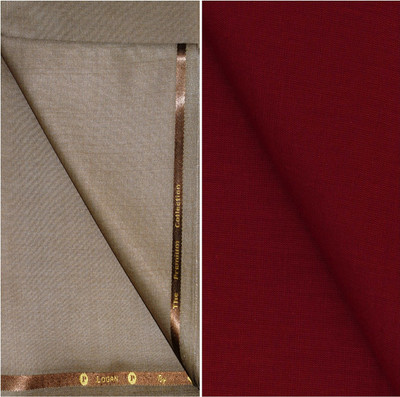 KUNDAN SULZ GWALIOR Cotton Blend Solid Shirt & Trouser Fabric
