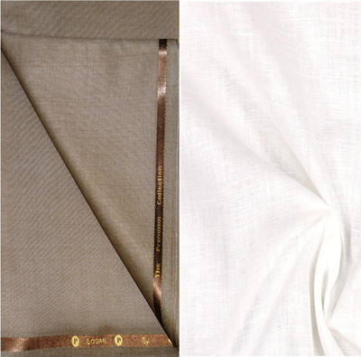 KUNDAN SULZ GWALIOR Cotton Blend Solid Shirt & Trouser Fabric