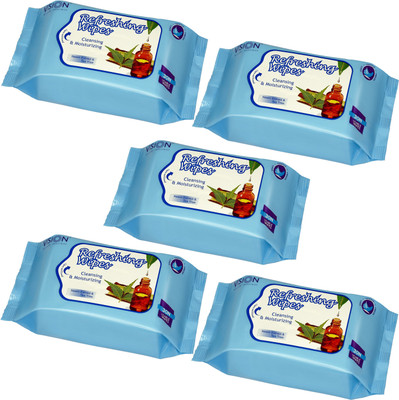 

Vision Refreshing Skin Care / Face Wipes - Neem Extract & Tea Tree ( 30 wipes per pack )(Pack of 5)