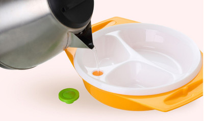 

Rikang Prevent splashing insulation bowl with suction cup spoon and fork - Polypropylin(Yellow)