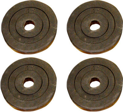 

verson GYM PLATES 1 KG 4 PCS Black Bar & Plate Combo(4 kg)