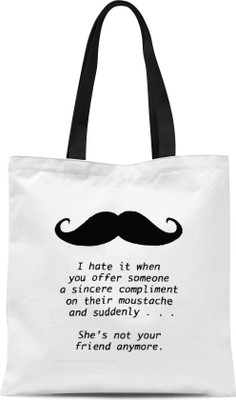 

Mustmaal Tote(White, Multicolor), Multicolor;white