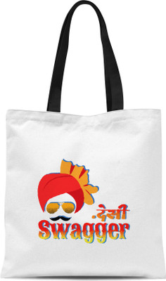 

Mustmaal Tote(White, Multicolor), Multicolor;white