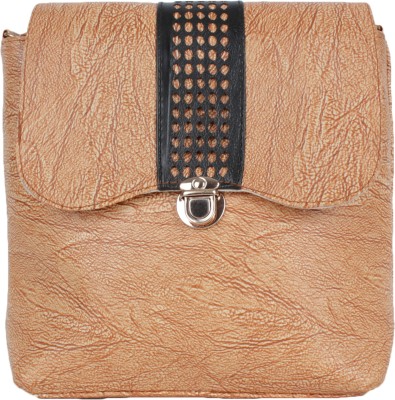 

AANIA HAUTE Women Formal Tan Leatherette, Cotton Sling Bag